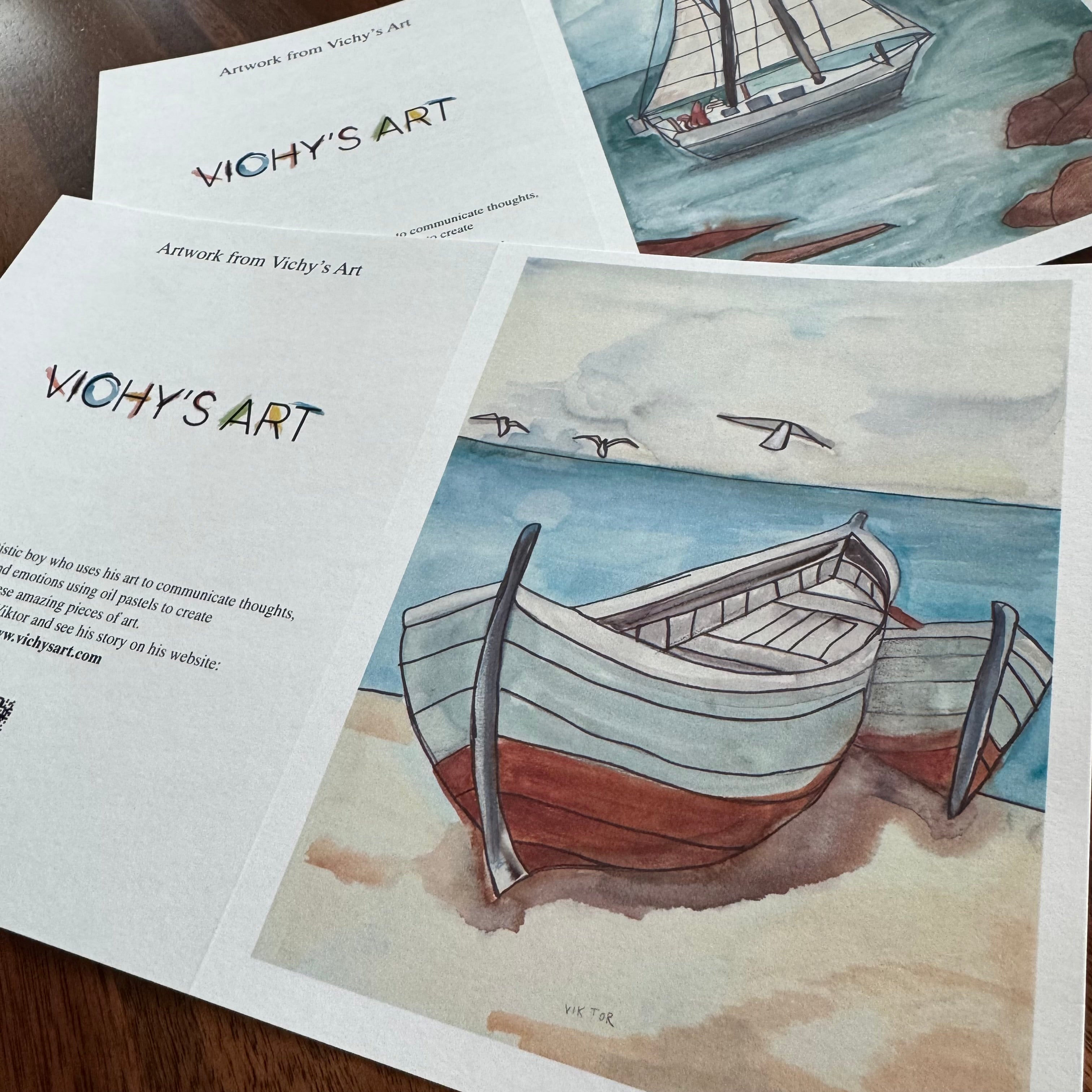 Sailboats - Greeting cards set of 8 cards