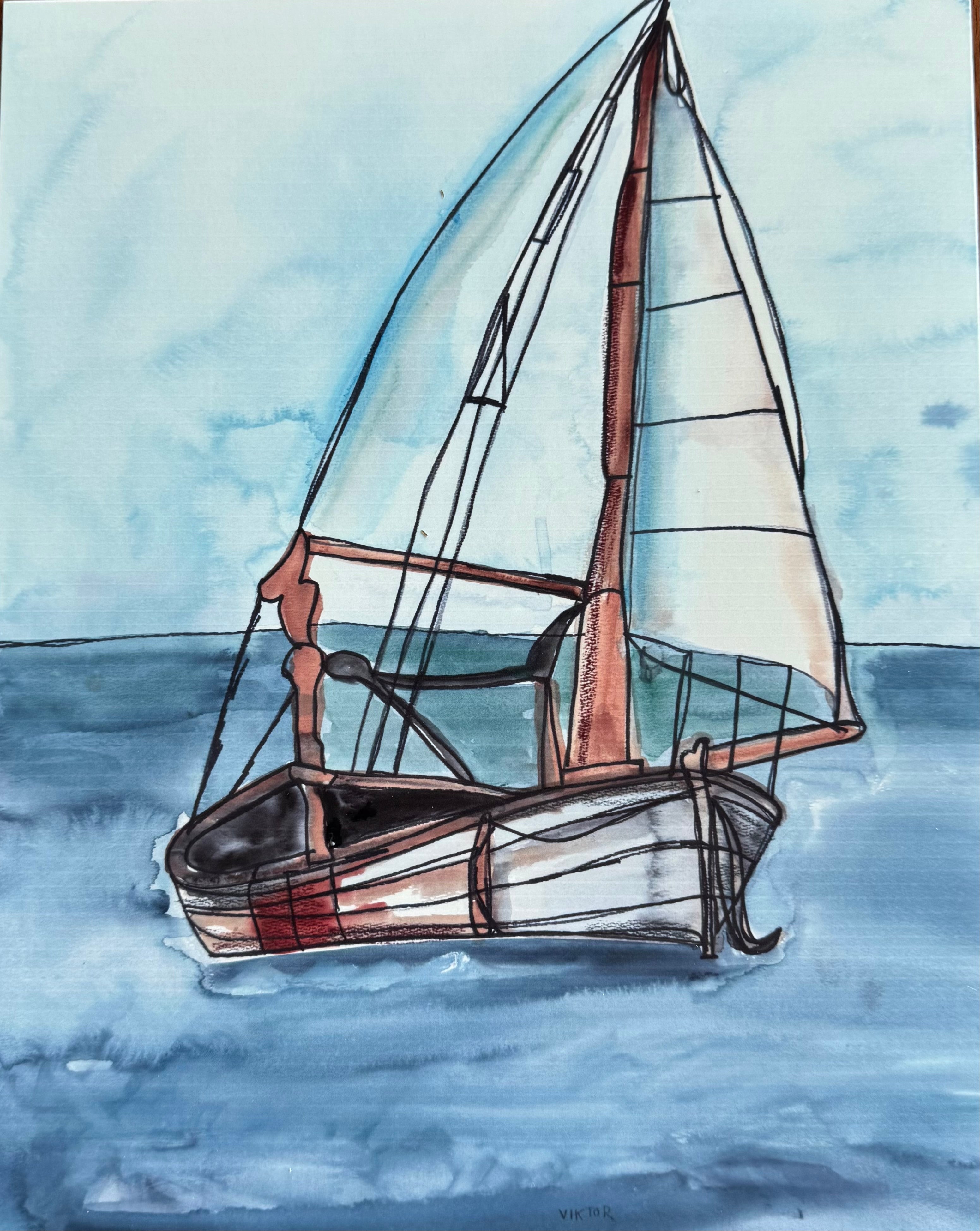 Sailboat II - Art Prints