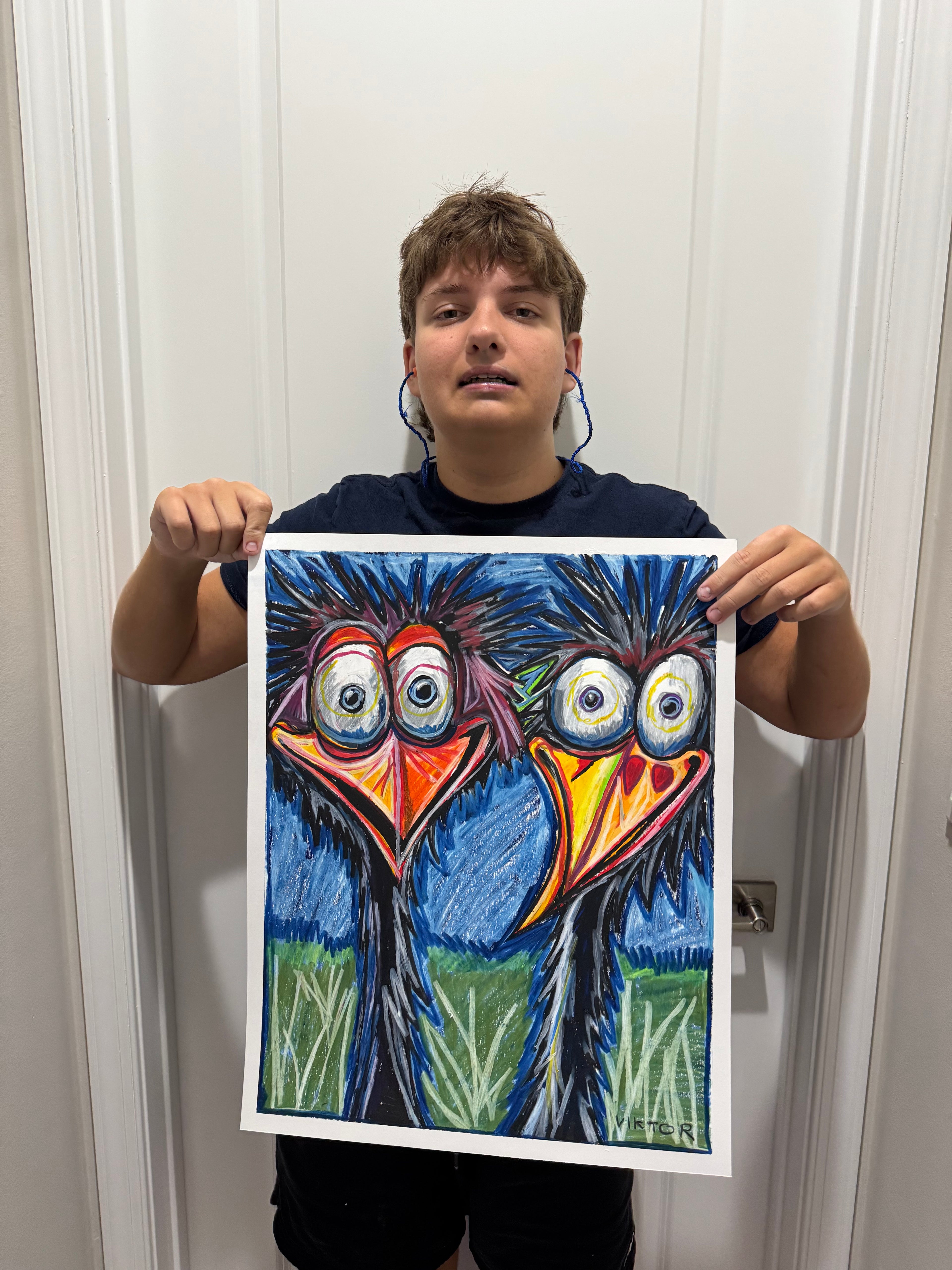 Crazy Birds - ORIGINAL 16x20”
