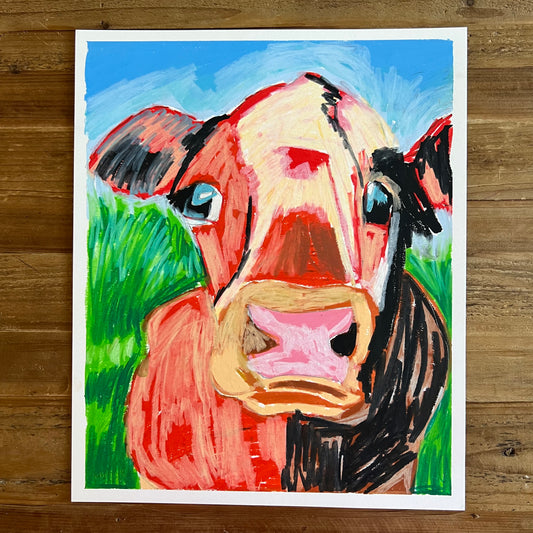 Holstein Cow - ORIGINAL  14x17”