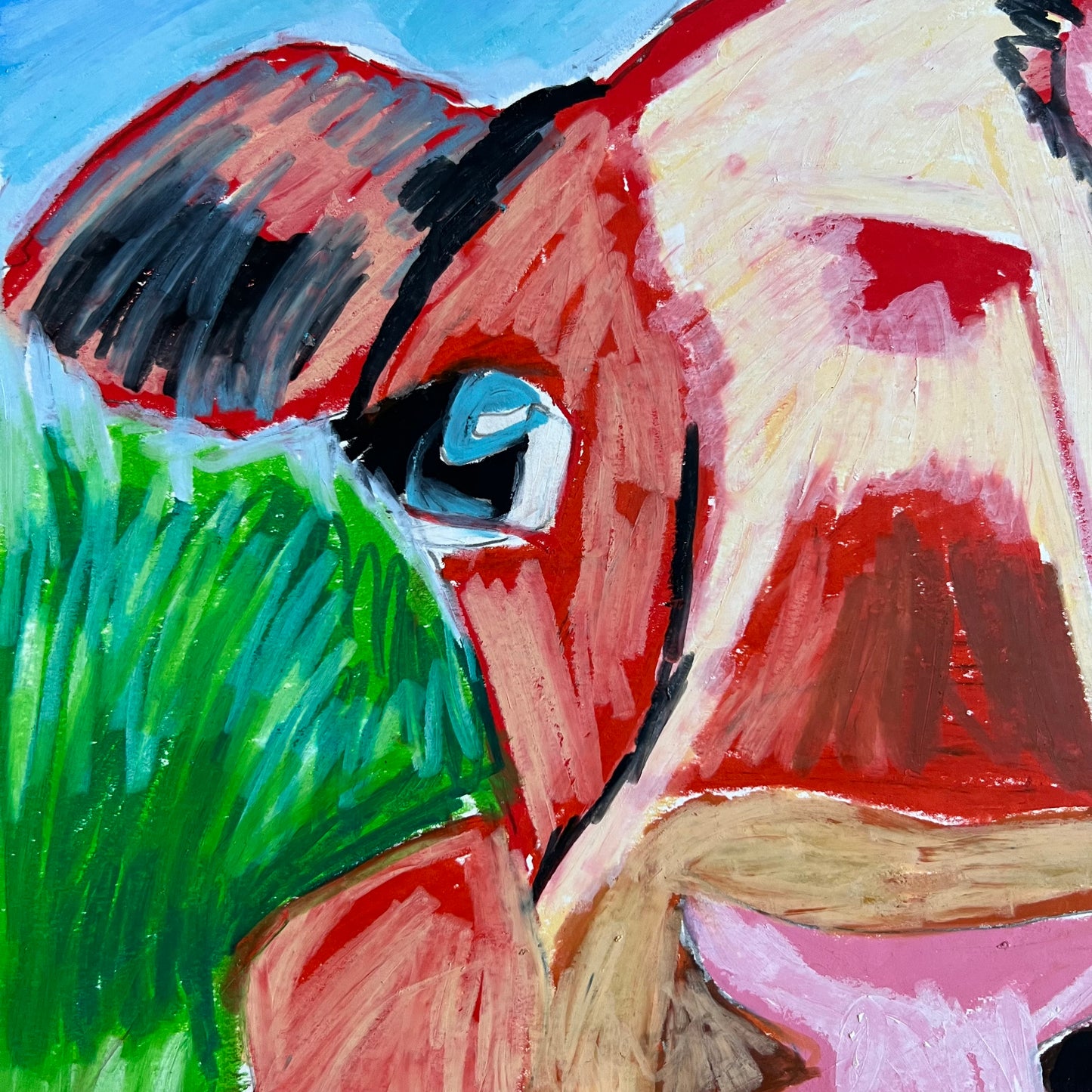 Holstein Cow - ORIGINAL  14x17”