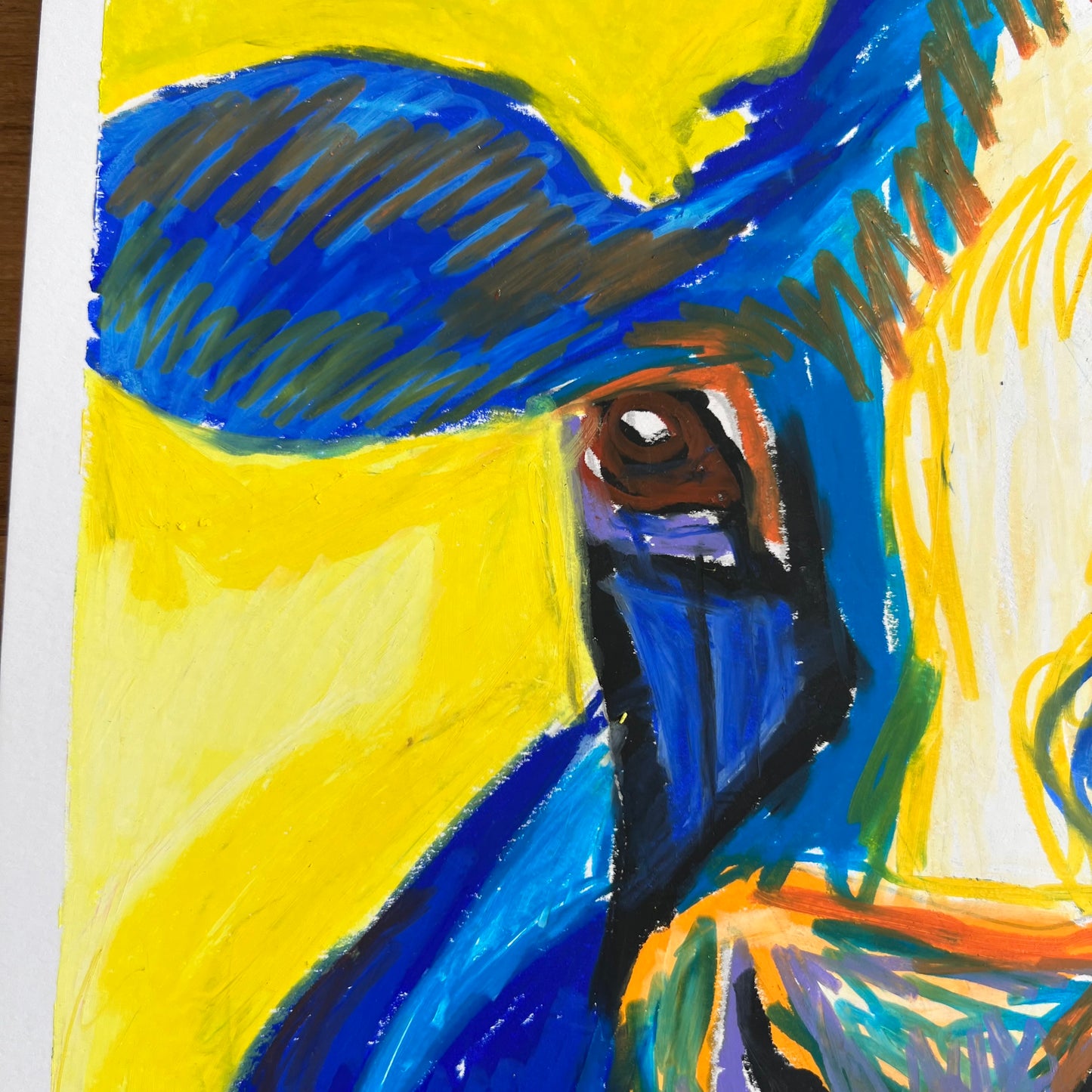 Blue Cow - ORIGINAL  14x17”
