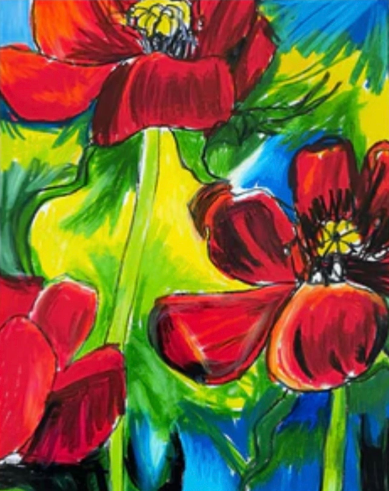 Poppies  - fine prints of original artwork - Vichy's Art