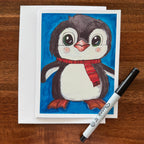 Cute Penguins - Greeting cards set of 8 cards