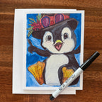 Cute Penguins - Greeting cards set of 8 cards