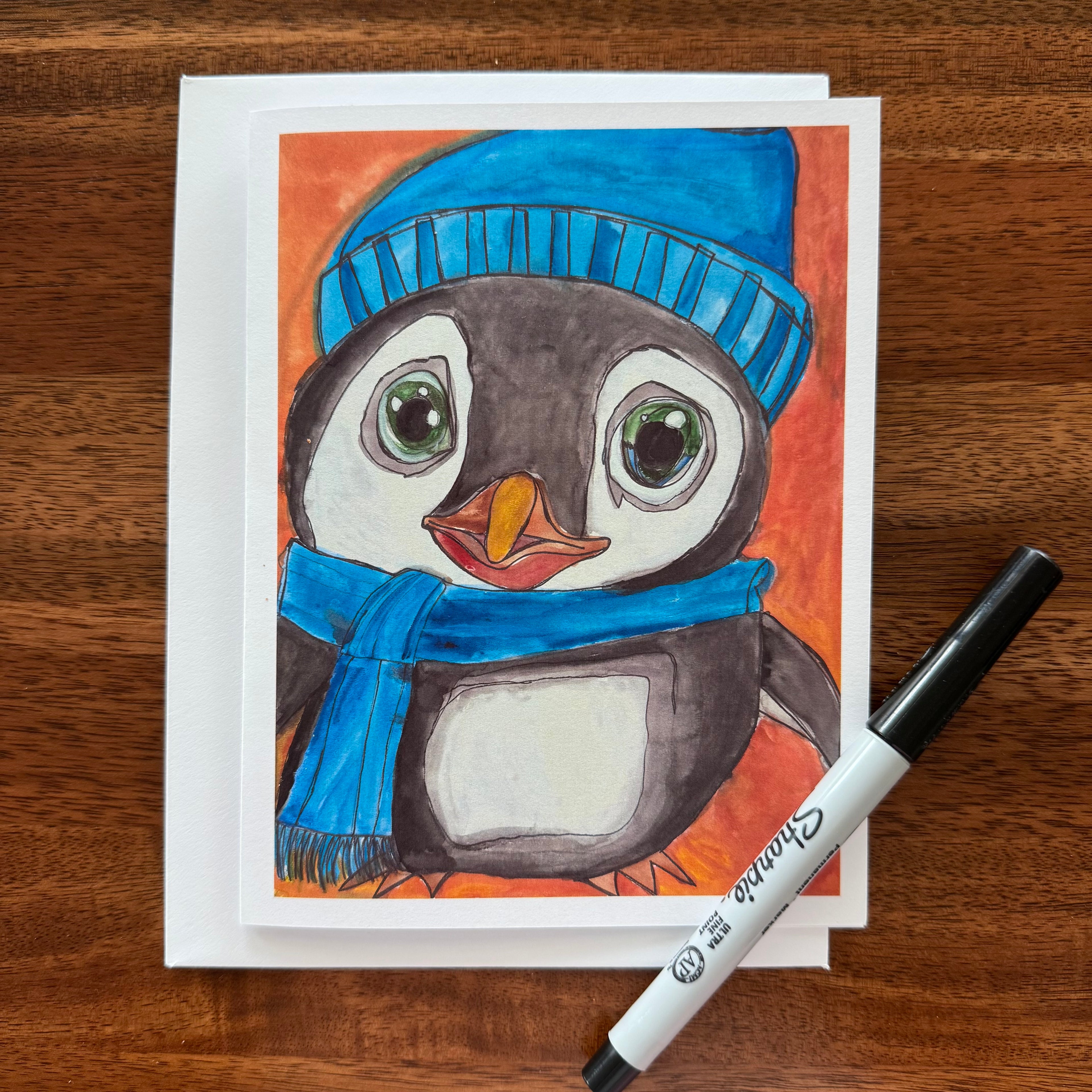Cute Penguins - Greeting cards set of 8 cards