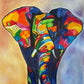 Elephant in a Vibrant Colors - Art Prints