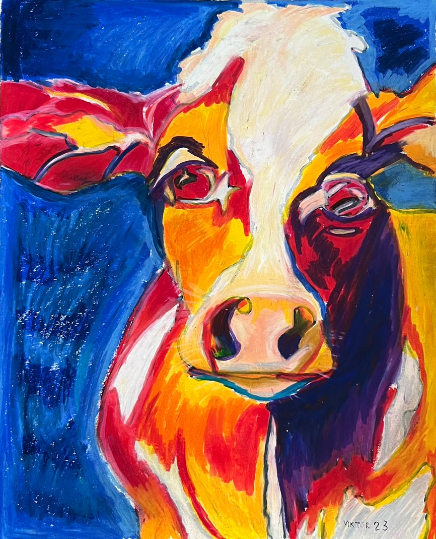 Colorful Cow - Art Prints