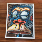 Quirky Monkey - ORIGINAL 16x20” (video attached) - Vichy's Art