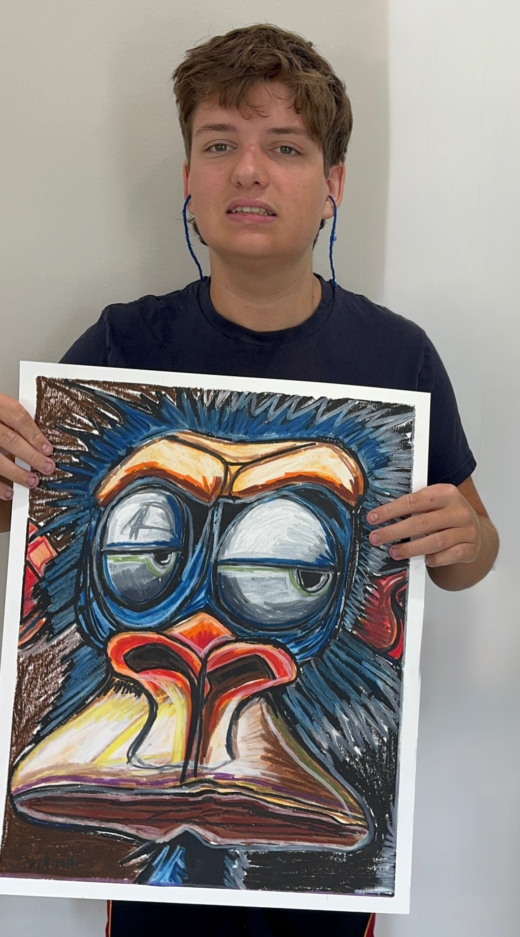 Quirky Monkey - ORIGINAL 16x20” (video attached) - Vichy's Art