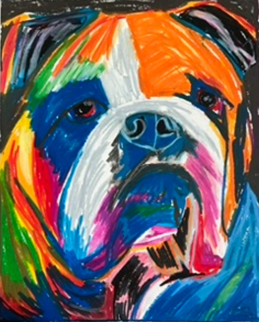 Orange Bulldog - Art Prints