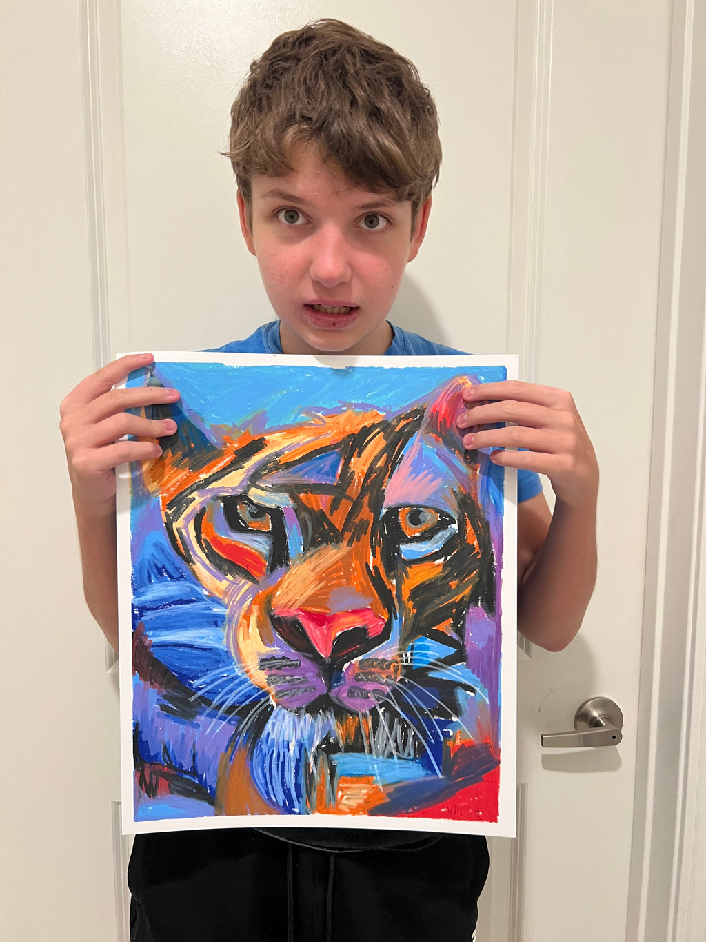 The Colorful Tiger - ORIGINAL  14x17”