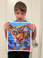The Colorful Tiger - ORIGINAL  14x17”