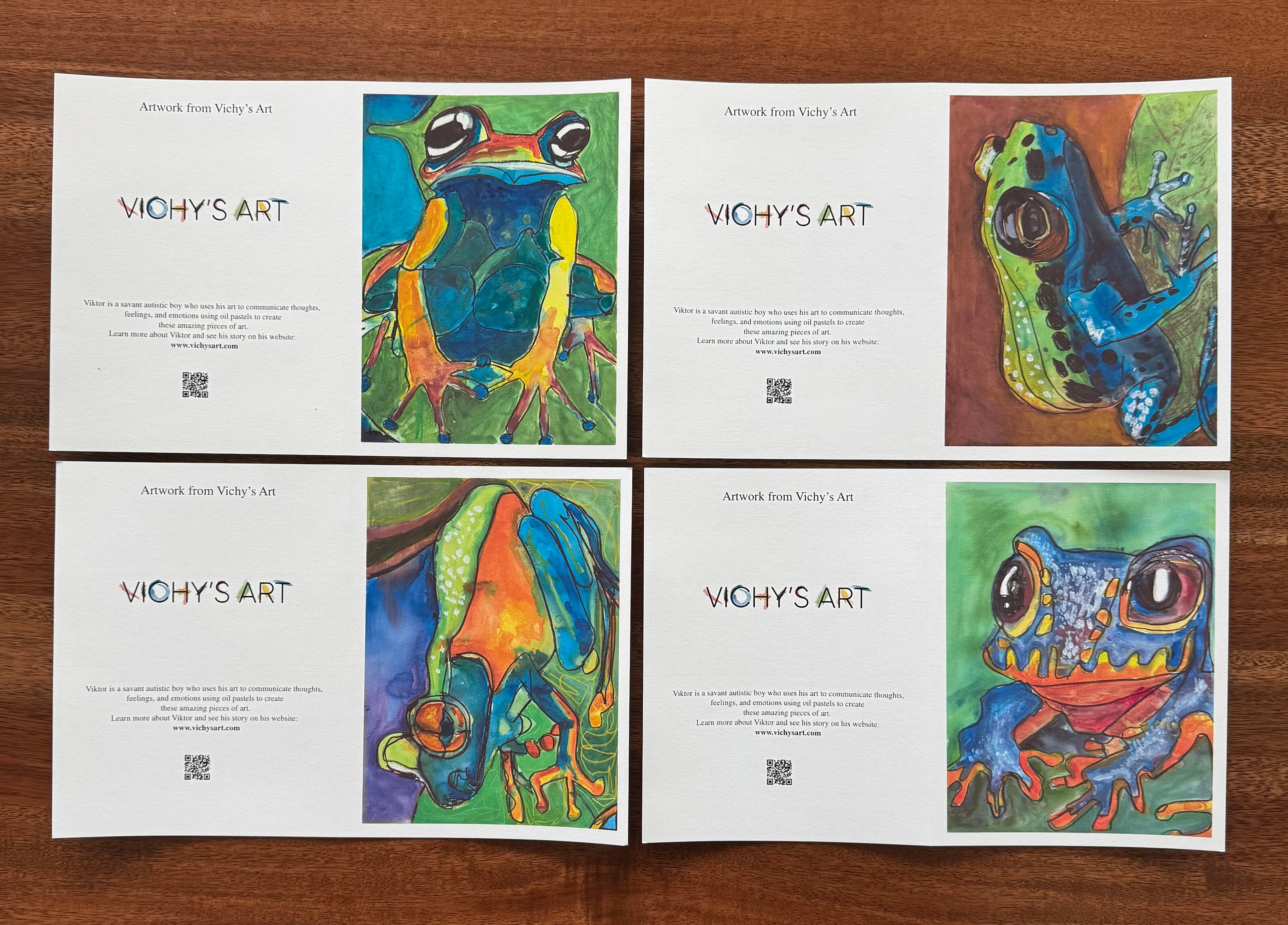 Frogs - Greeting cards set of 8 cards