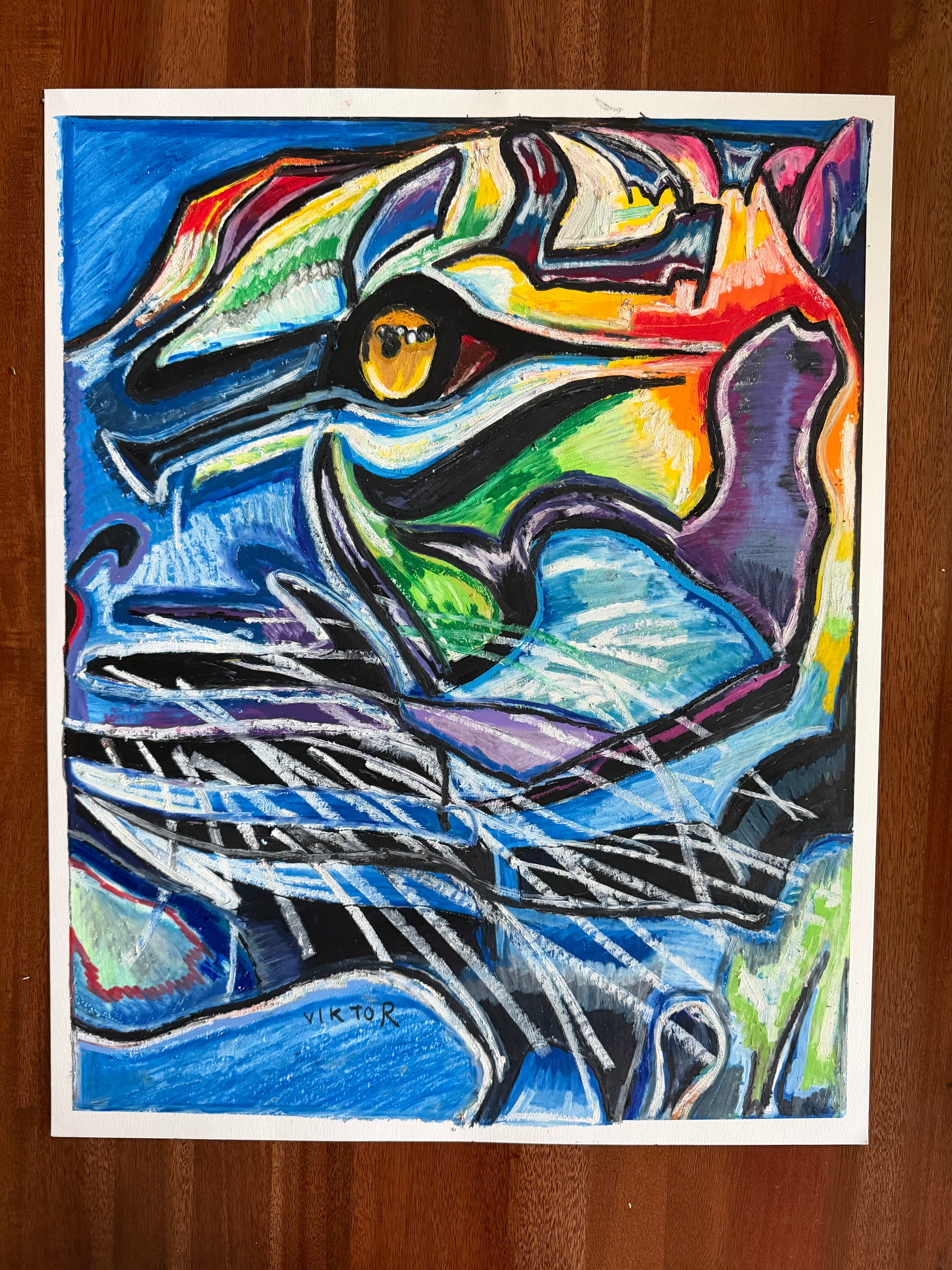 Imperator - ORIGINAL OIL PASTEL ARTWORK - 19x24"