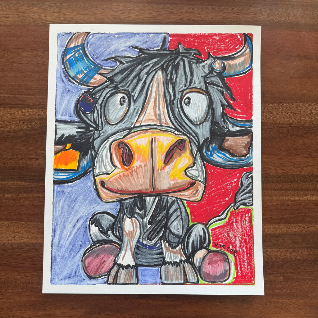 Cute Calf - ORIGINAL Pastel artwork 16x20”