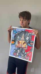 Cute Calf - ORIGINAL Pastel artwork 16x20”