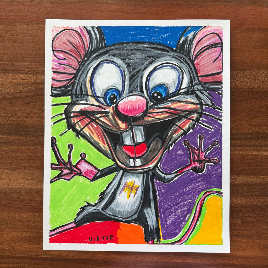 Joyful Mouse - ORIGINAL 16x20” (video attached)