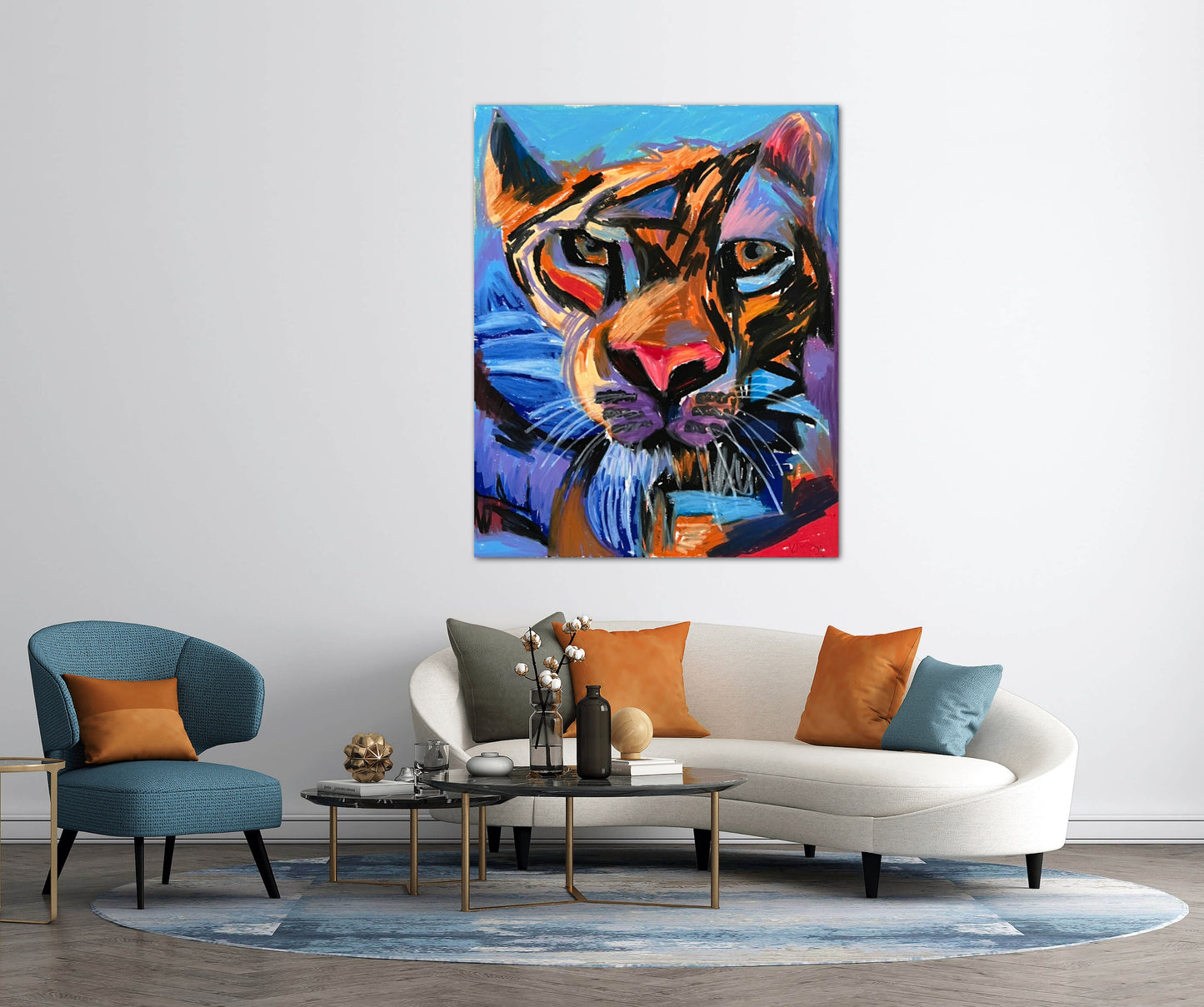 Colorful Tiger - fine prints and canvas prints in more size