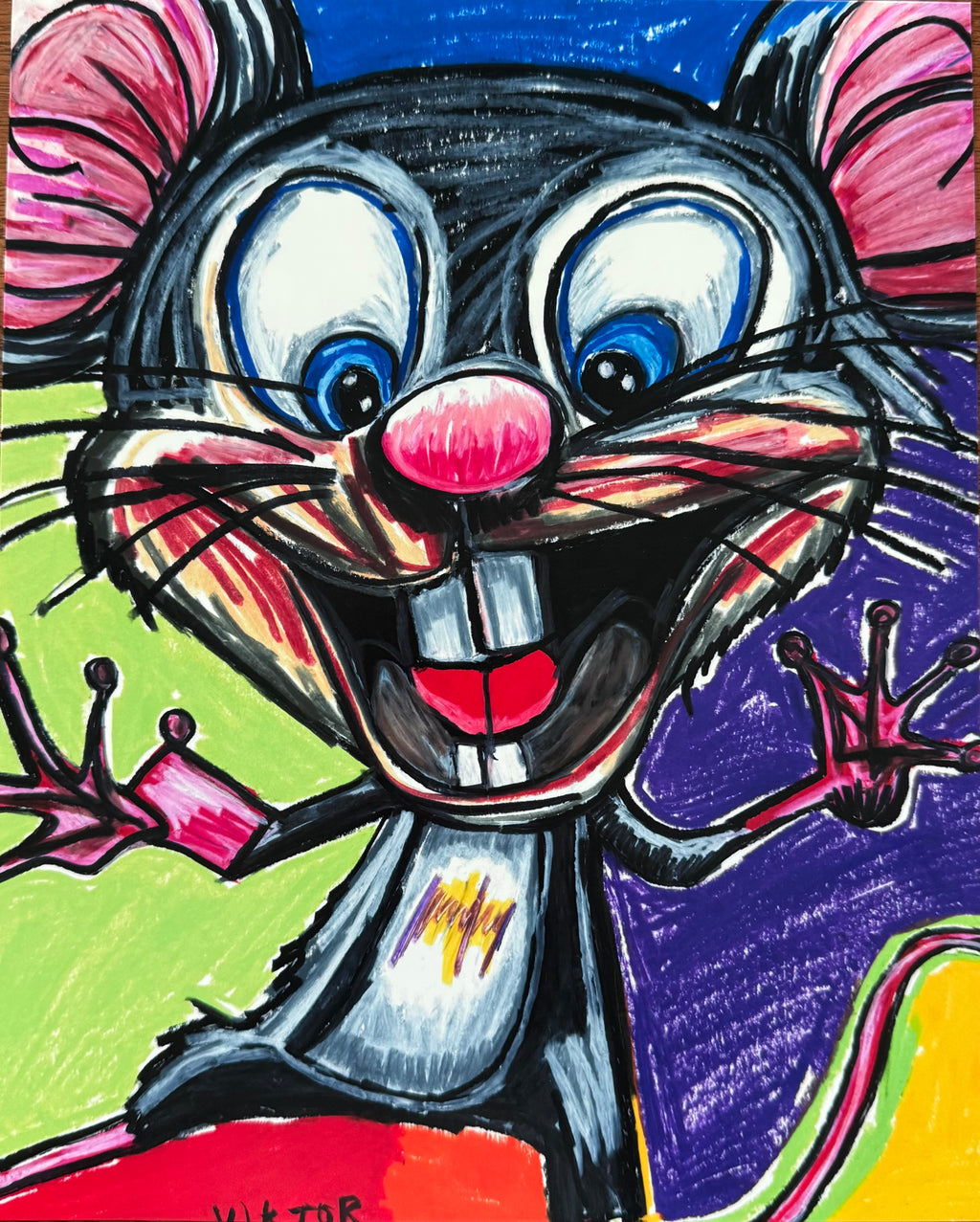 Joyful Mouse - Art Prints