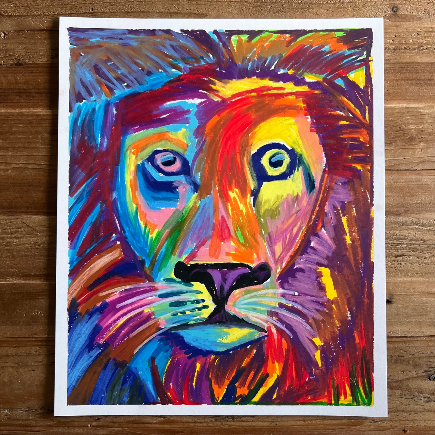 The Big Lion - ORIGINAL  14x17”