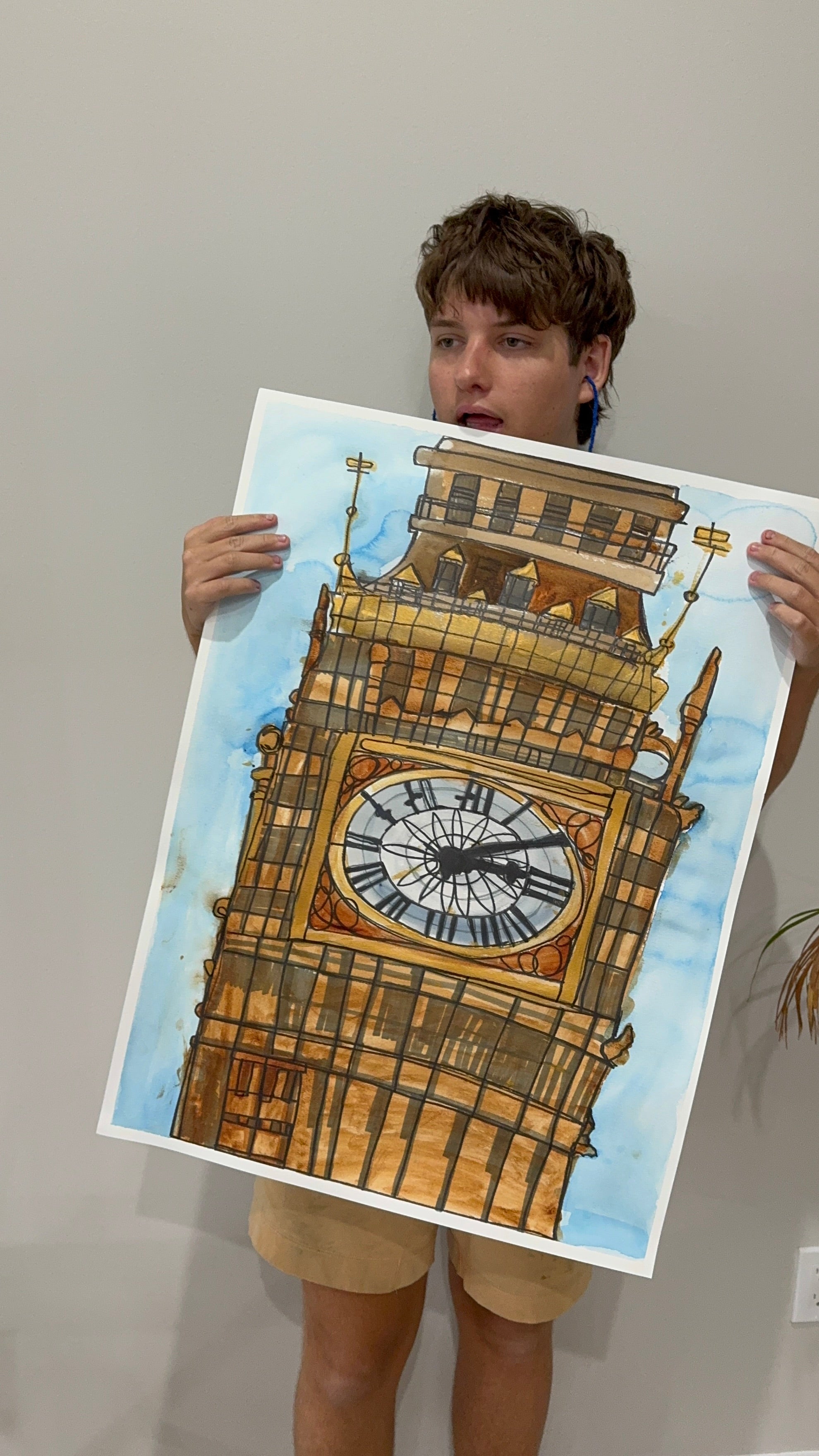 Big Ben - ORIGINAL Watercolor artwork 22x30”