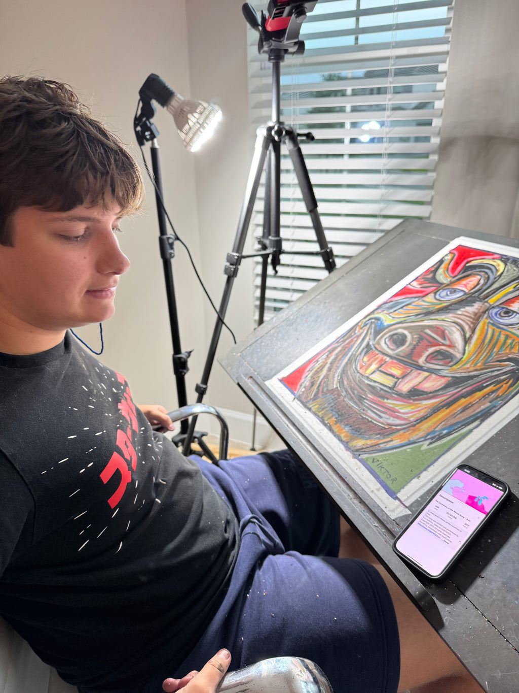Warthog - ORIGINAL 16x20” (video attached) - Vichy's Art