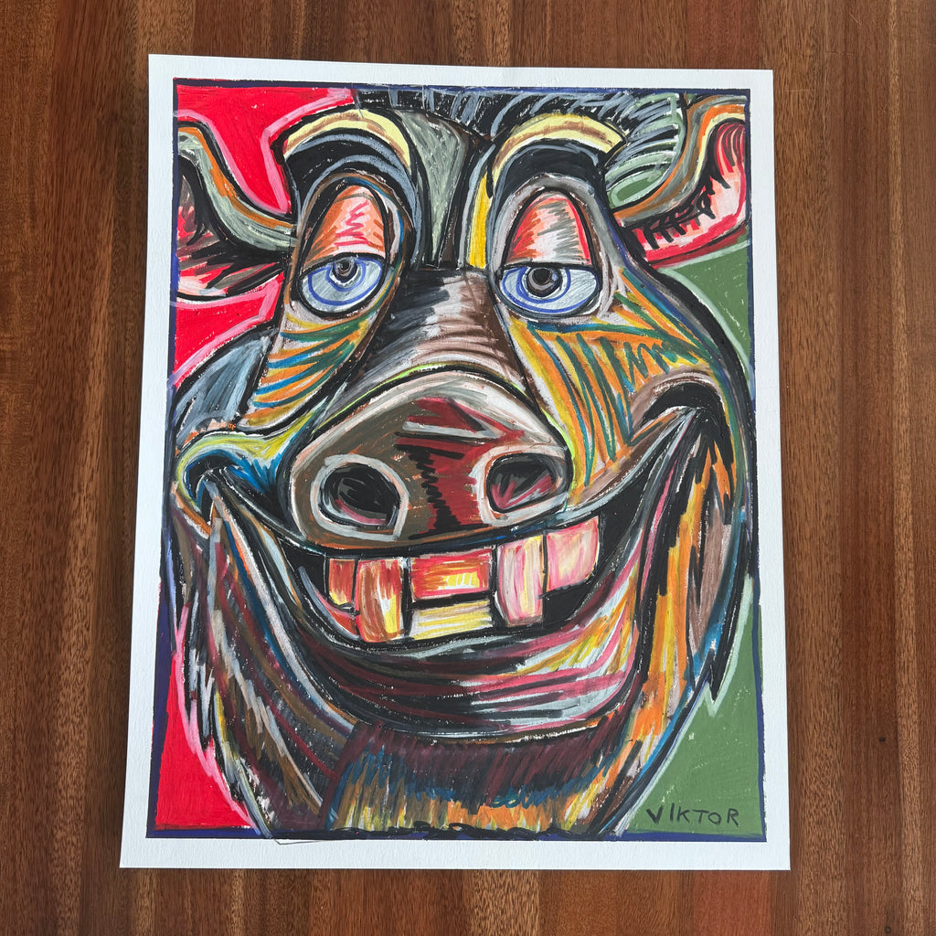 Warthog - ORIGINAL 16x20” (video attached) - Vichy's Art