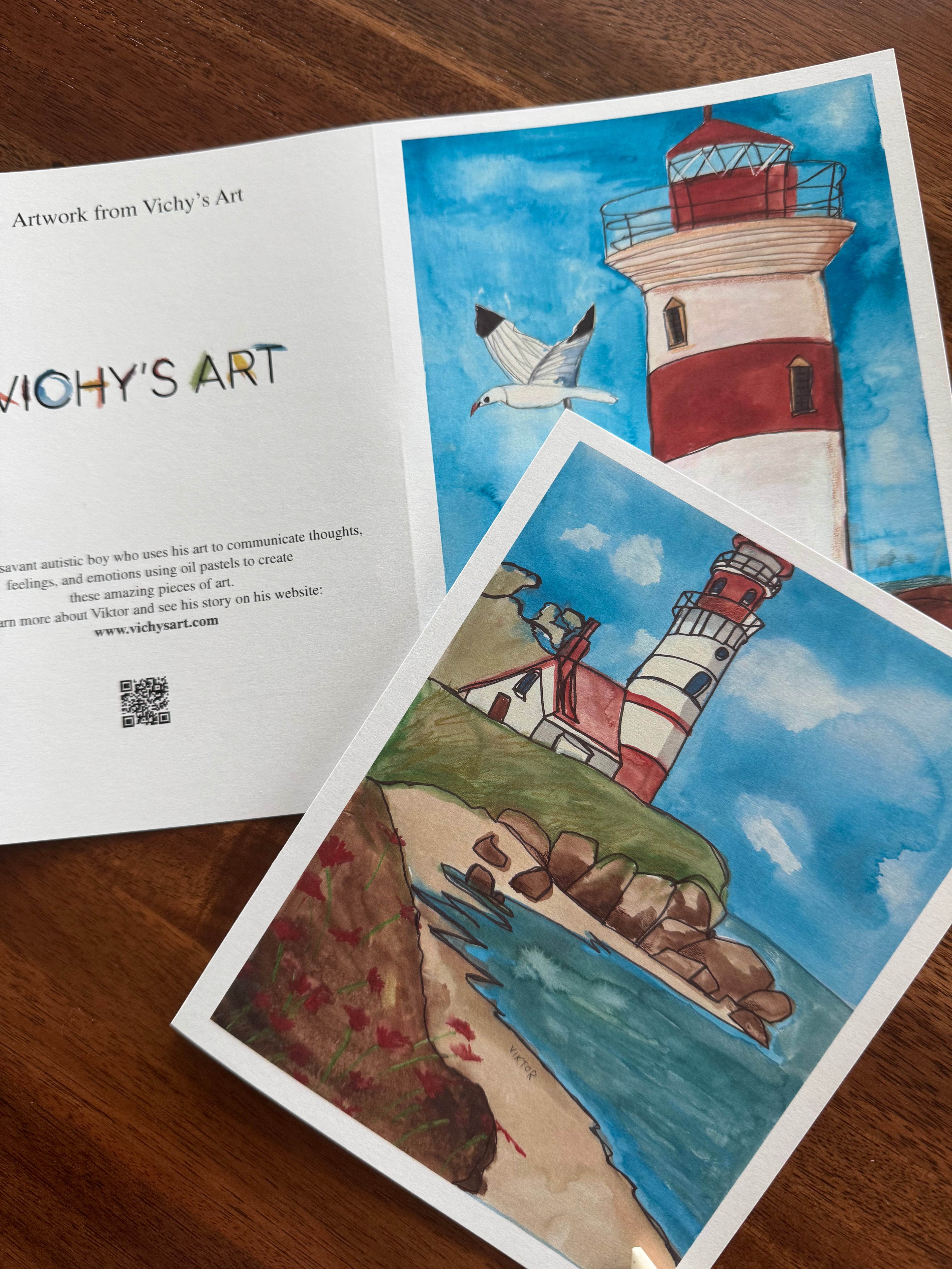 Lighthouses - Greeting cards set of 8 cards