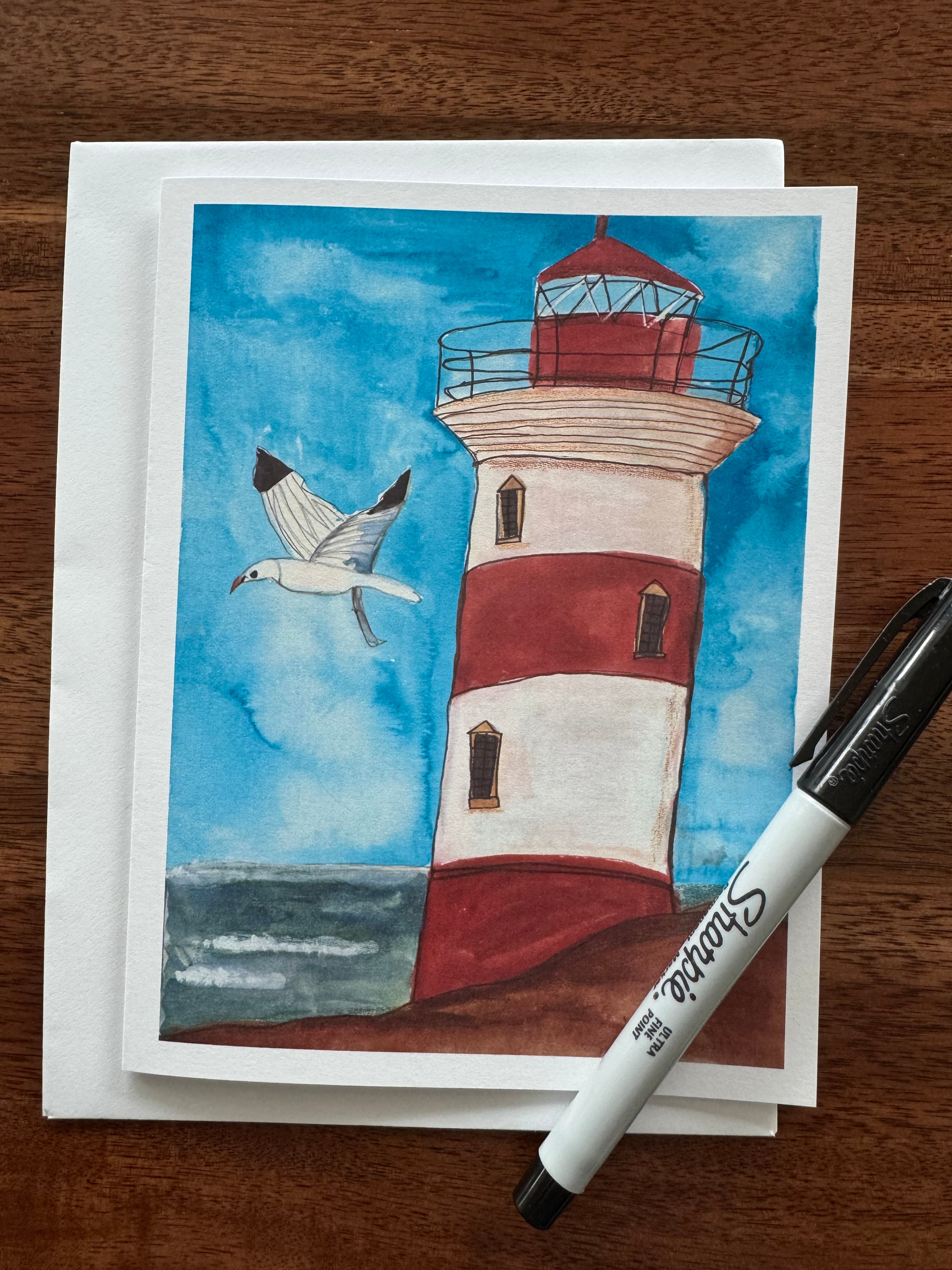 Lighthouses - Greeting cards set of 8 cards