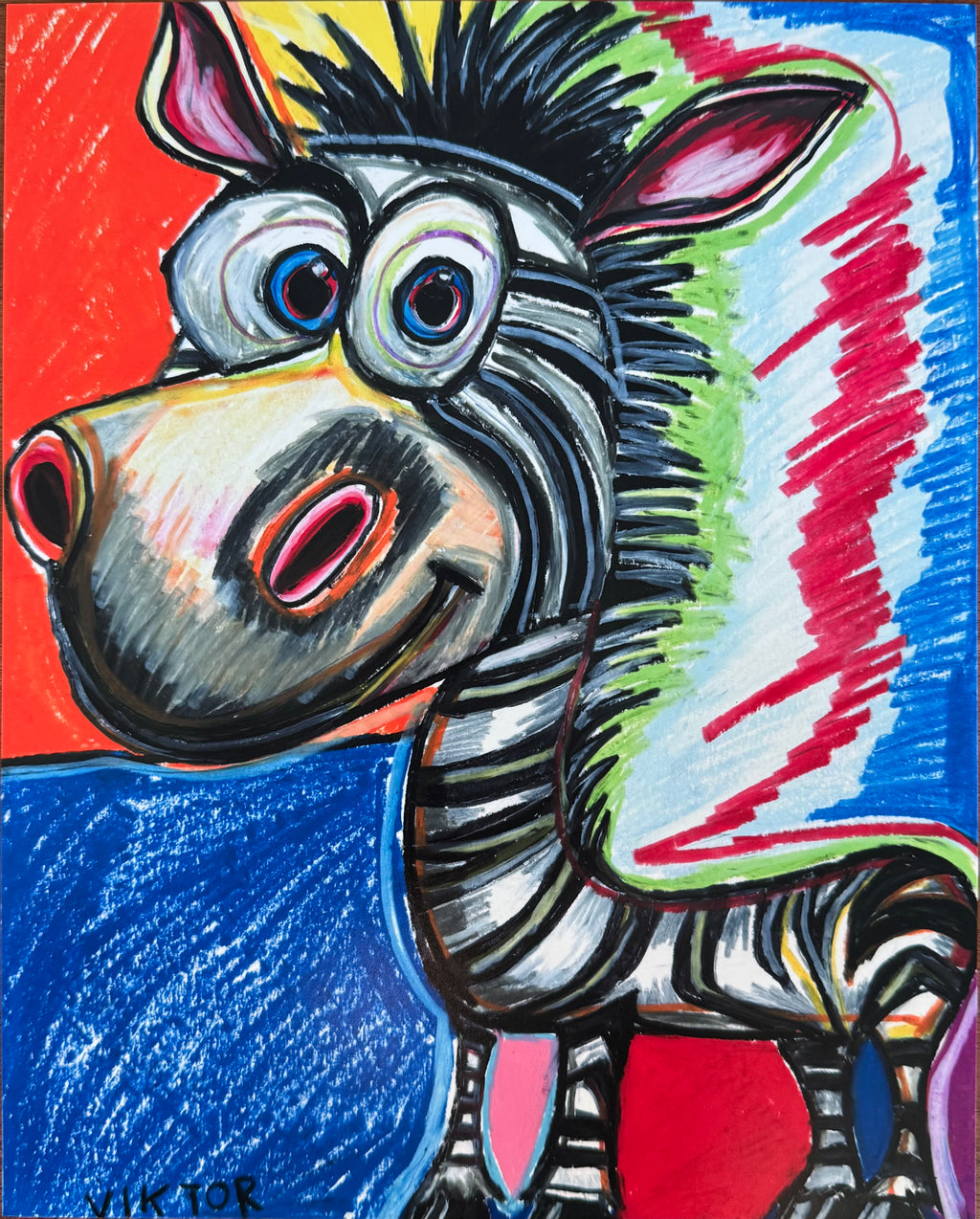 Cartoon Zebra - Art Prints