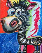 Cartoon Zebra - Art Prints