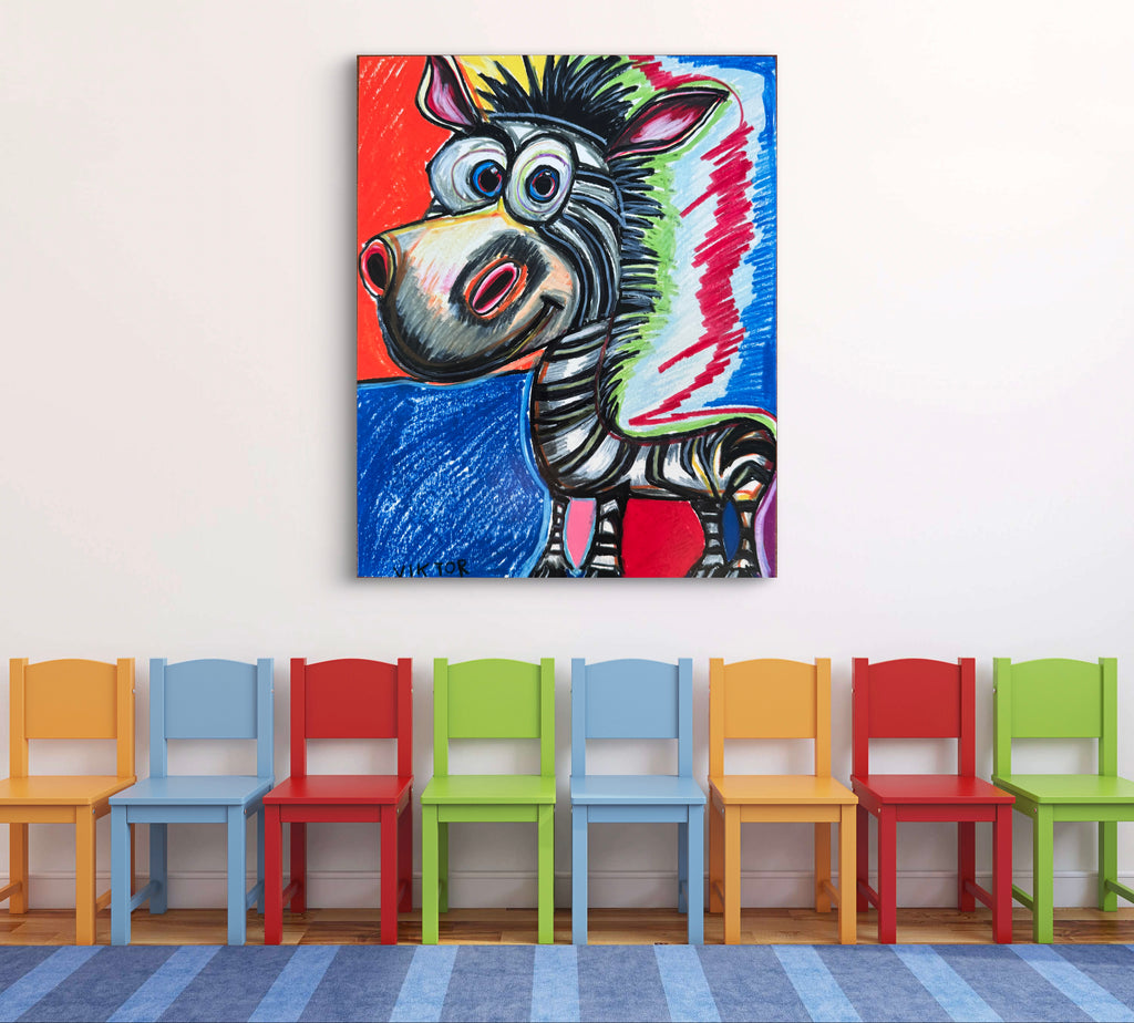 Cartoon Zebra - Art Prints