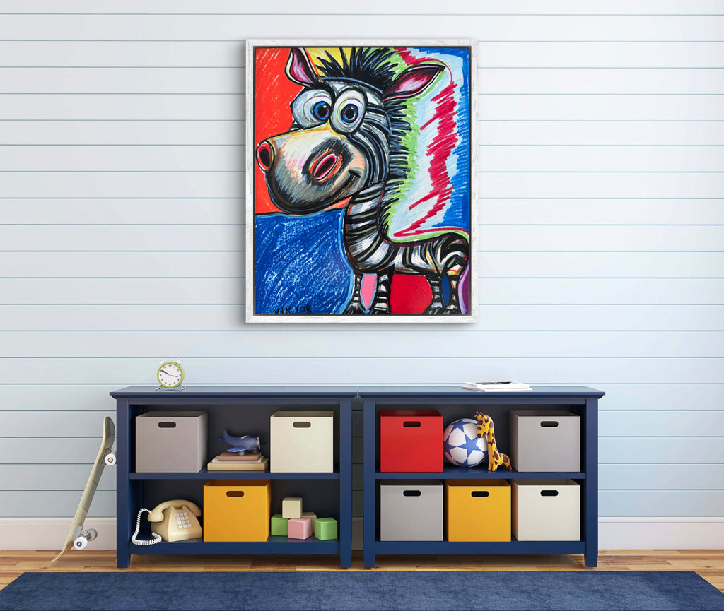 Cartoon Zebra - Art Prints