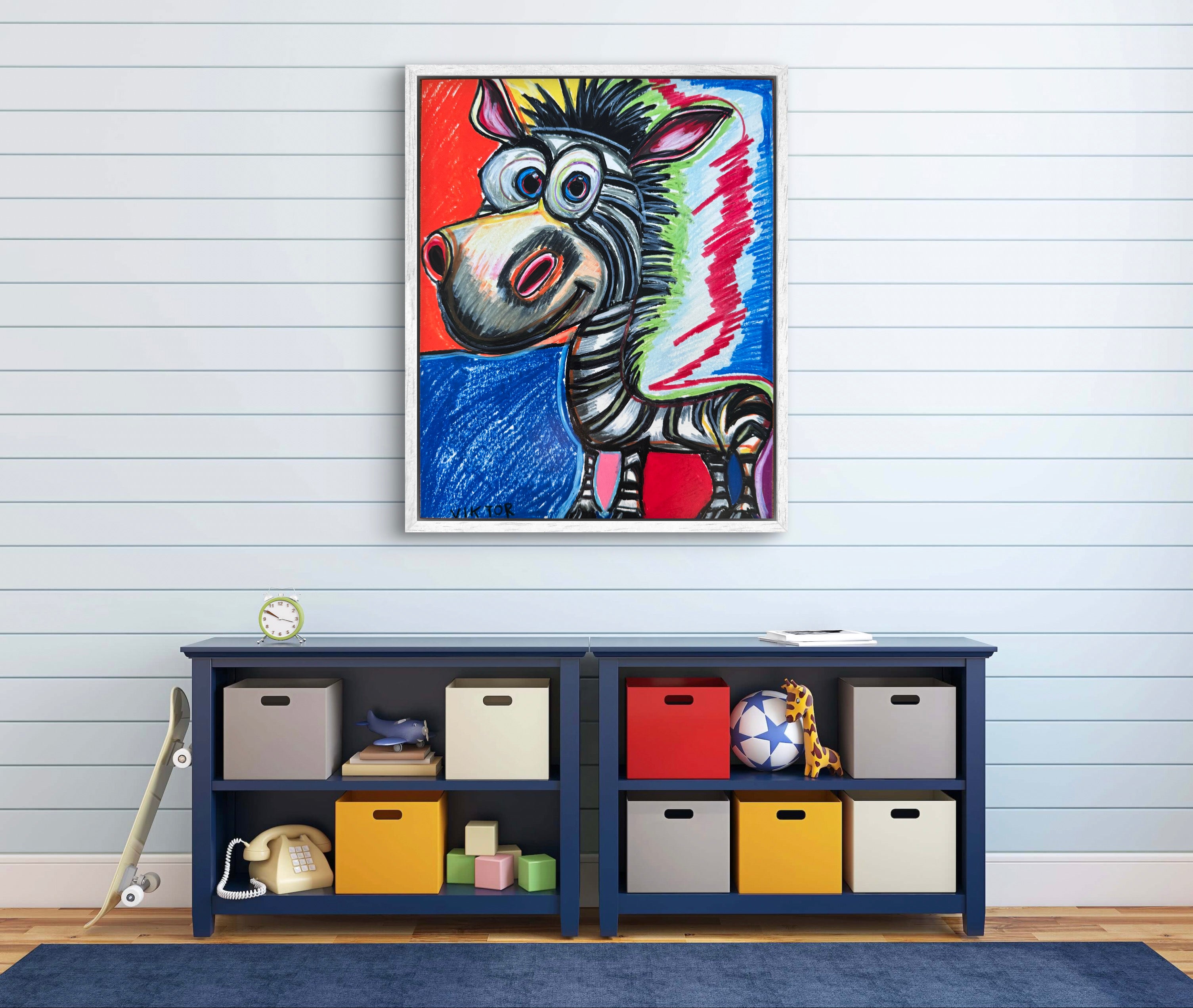 Cartoon Zebra - Art Prints