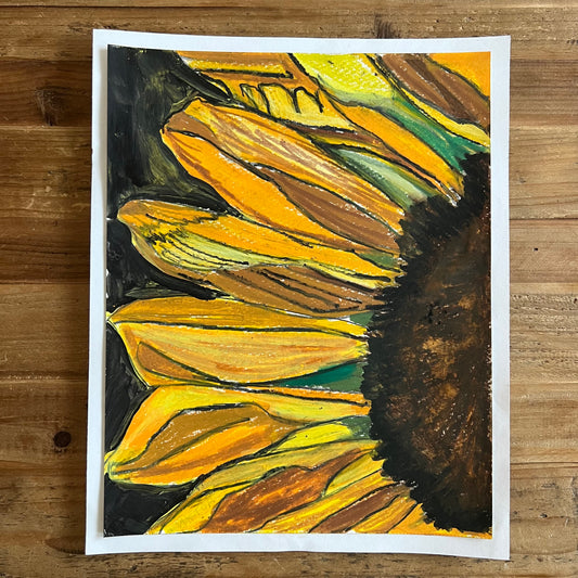 Sunflower Collection: Sunflower I - ORIGINAL 11x14” mixed media