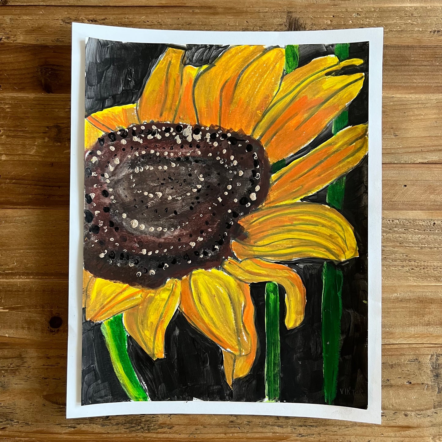 Sunflower Collection: Sunflower II - ORIGINAL 11x14” mixed media