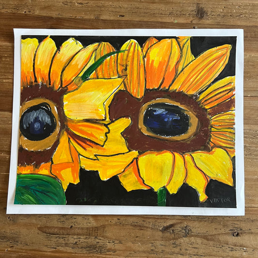 Sunflower Collection: Sunflower IV - ORIGINAL 11x14” mixed media