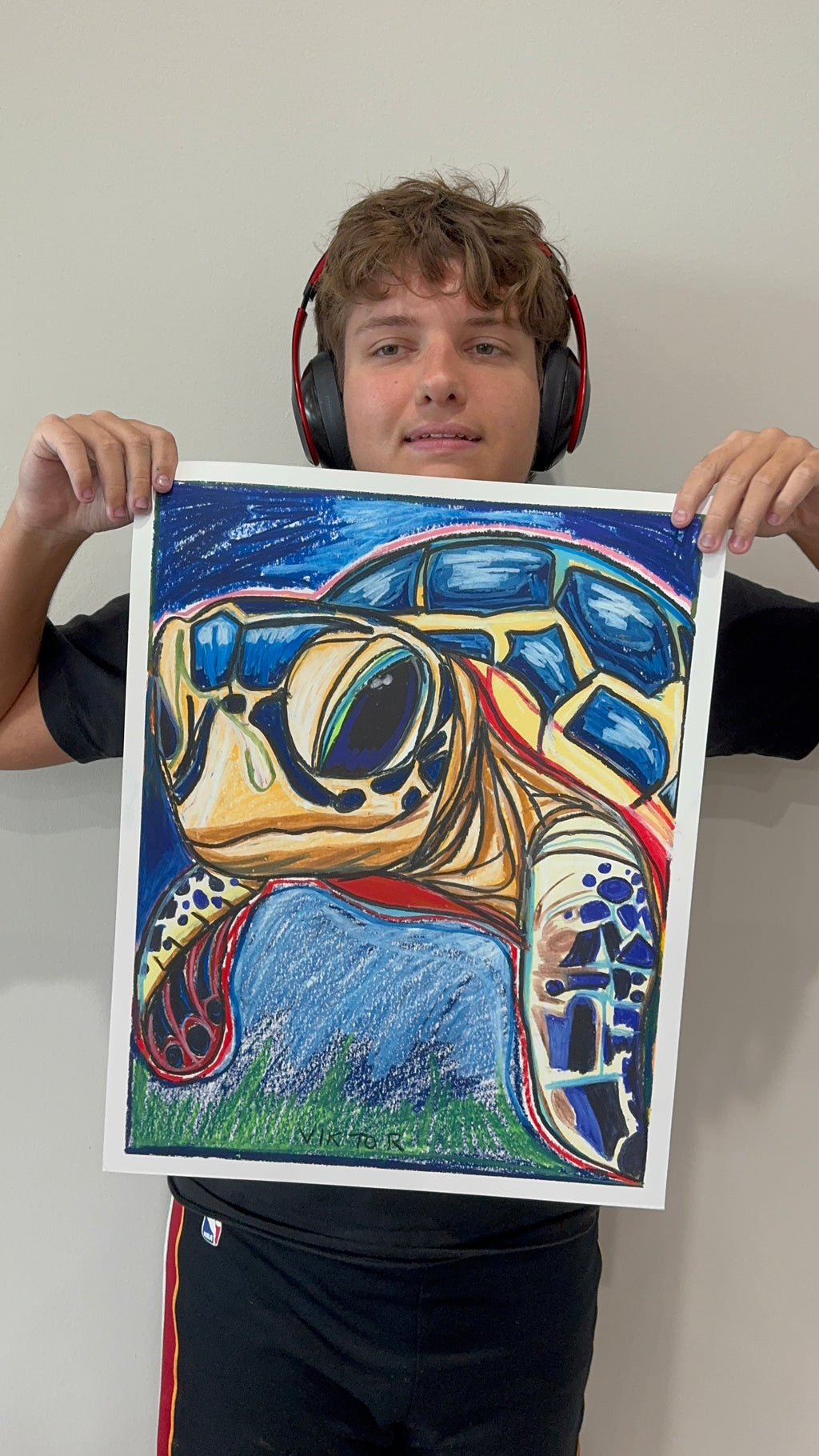 Shelly The Turtle - ORIGINAL 16x20” - Vichy's Art