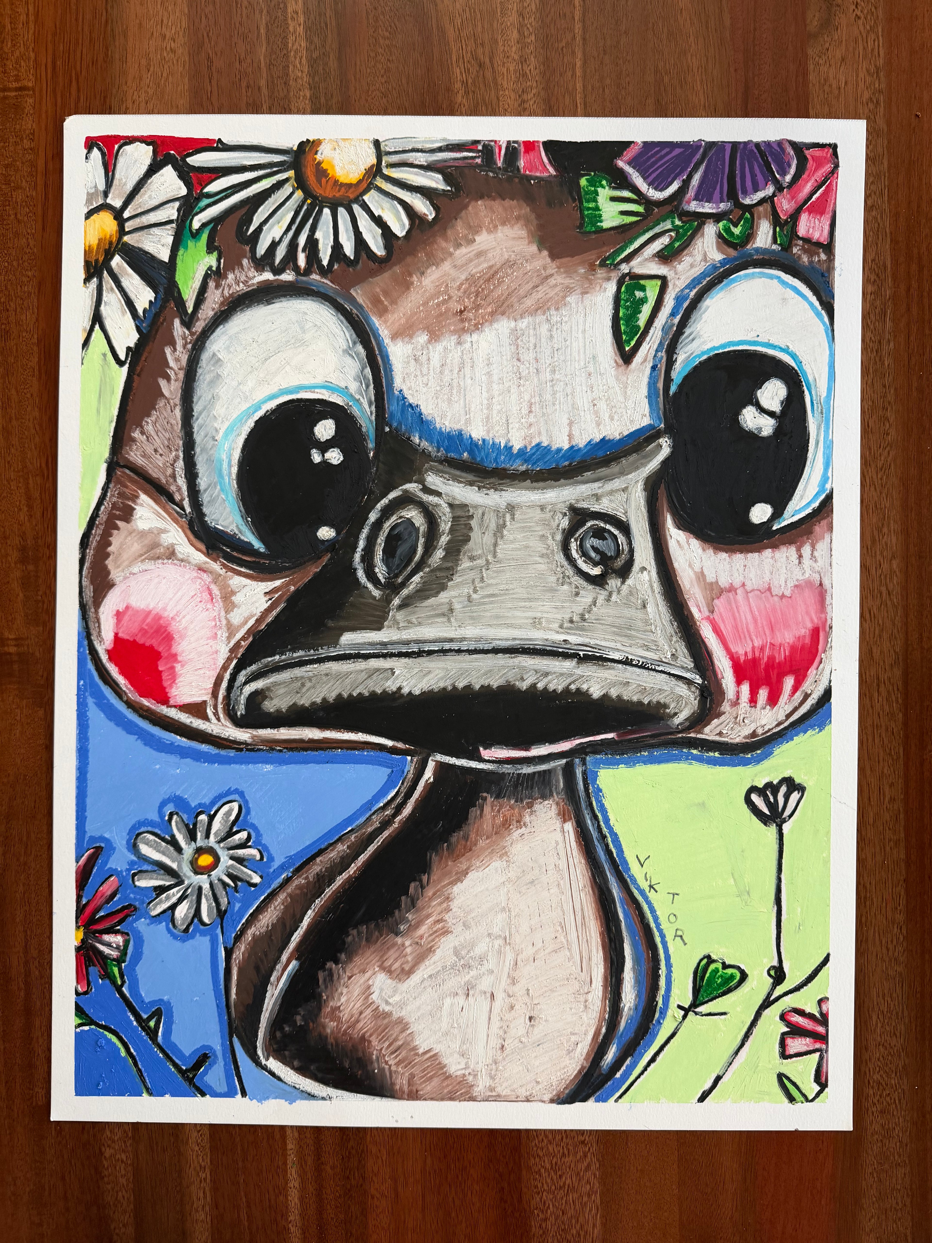 Duckling Dreams - ORIGINAL OIL PASTEL ARTWORK - 19x24" (video attached)