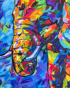 Amazing Elephant   - fine prints and canvas prints in more sizes - Vichy's Art