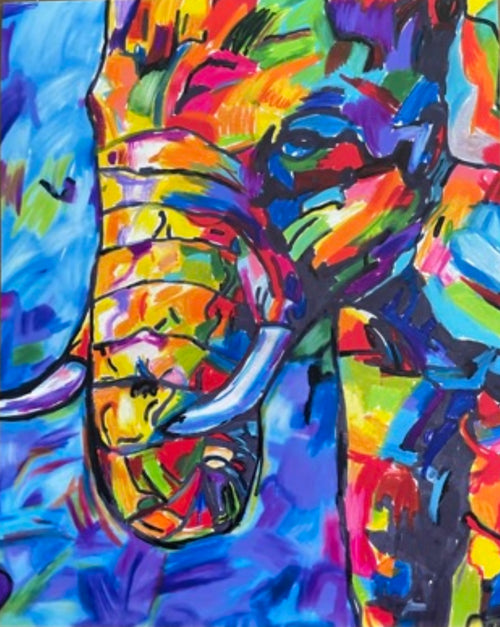 Amazing Elephant   - fine prints and canvas prints in more sizes - Vichy's Art