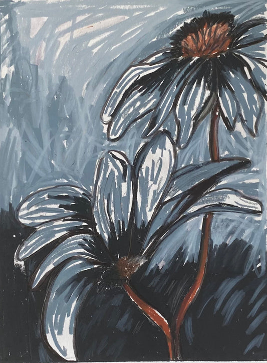 Black & White Daisies  - fine prints and canvas prints in more size