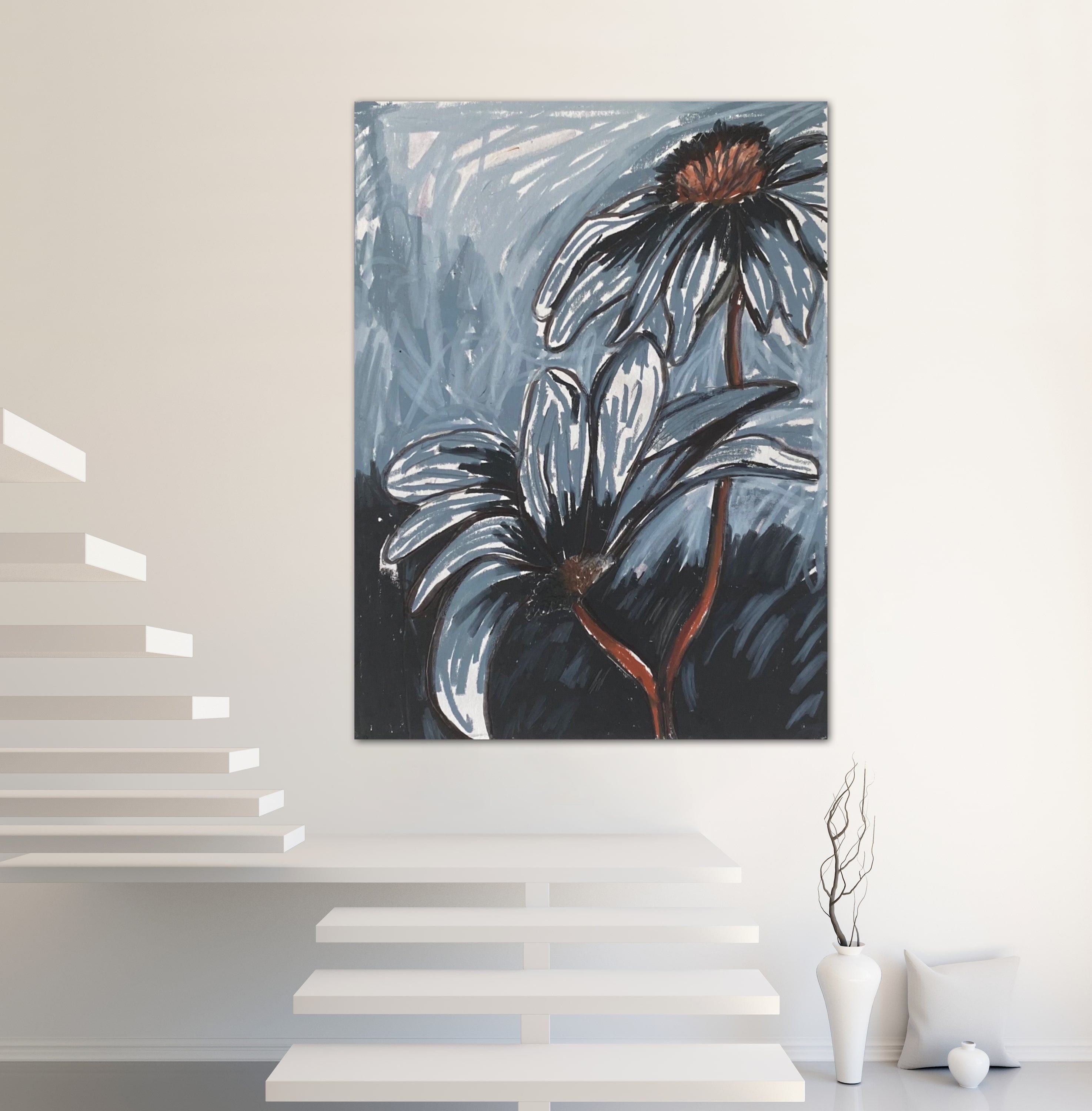 Black & White Daisies - Art Prints