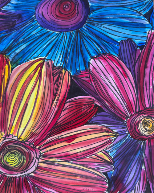 Cheerful Daisies - Art Prints - Vichy's Art