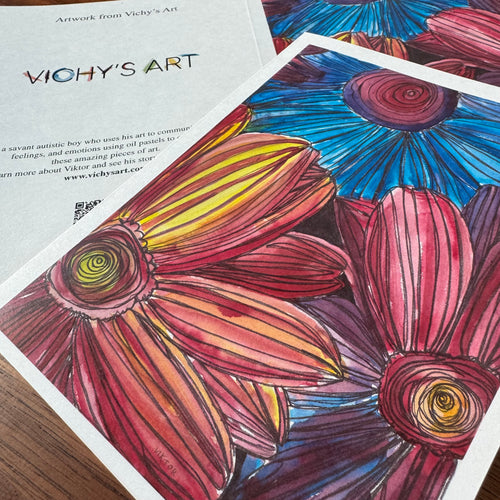 Cheerful Daisies - Greeting cards - Vichy's Art