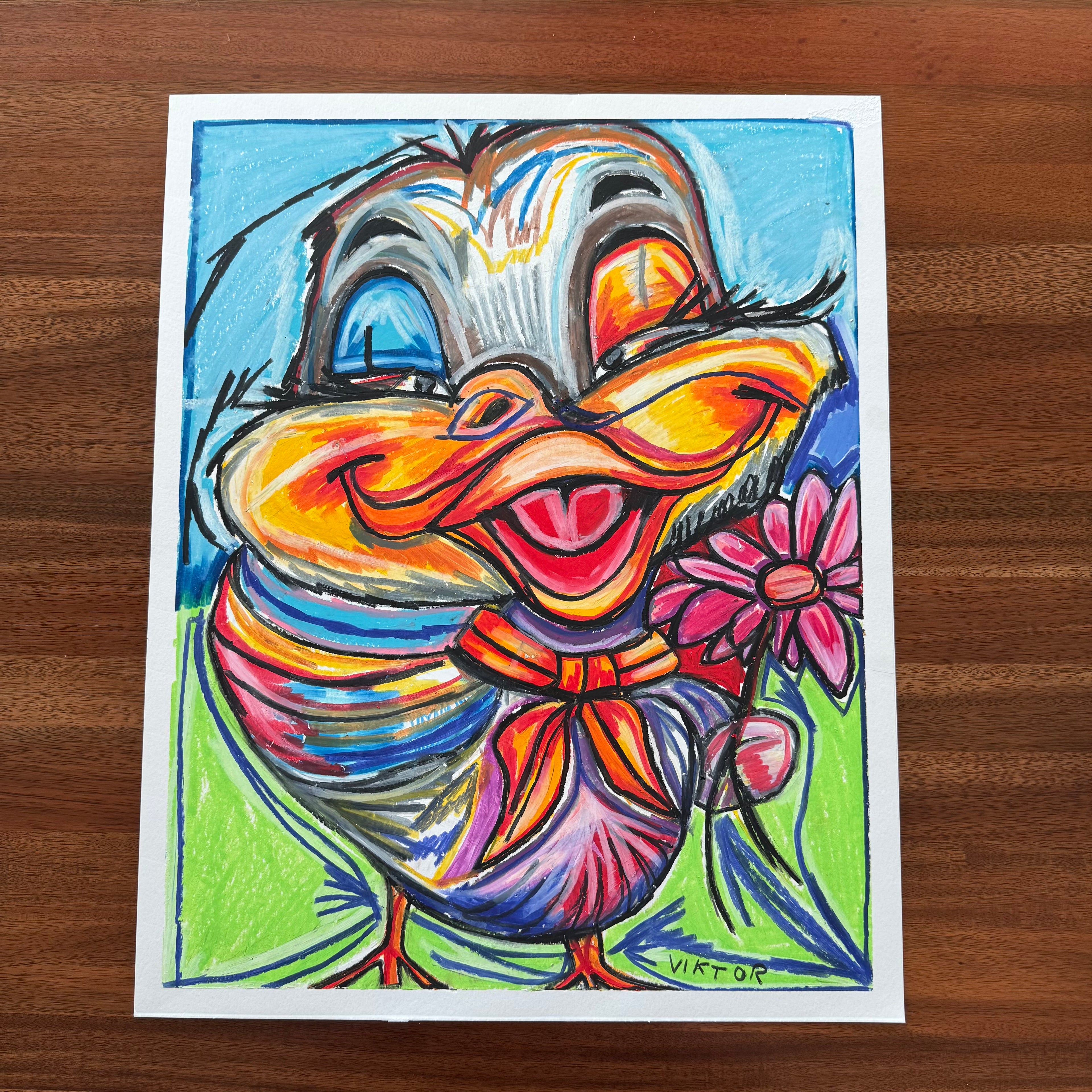 CuddleDuck  - ORIGINAL 16x20” - Vichy's Art