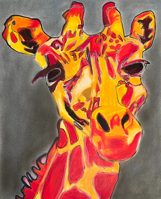 Red Giraffe - Art Prints