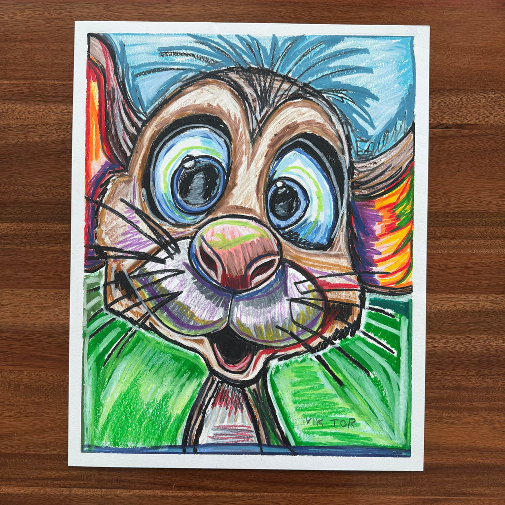 Big Smile  - ORIGINAL OIL PASTEL ARTWORK - 16x20”