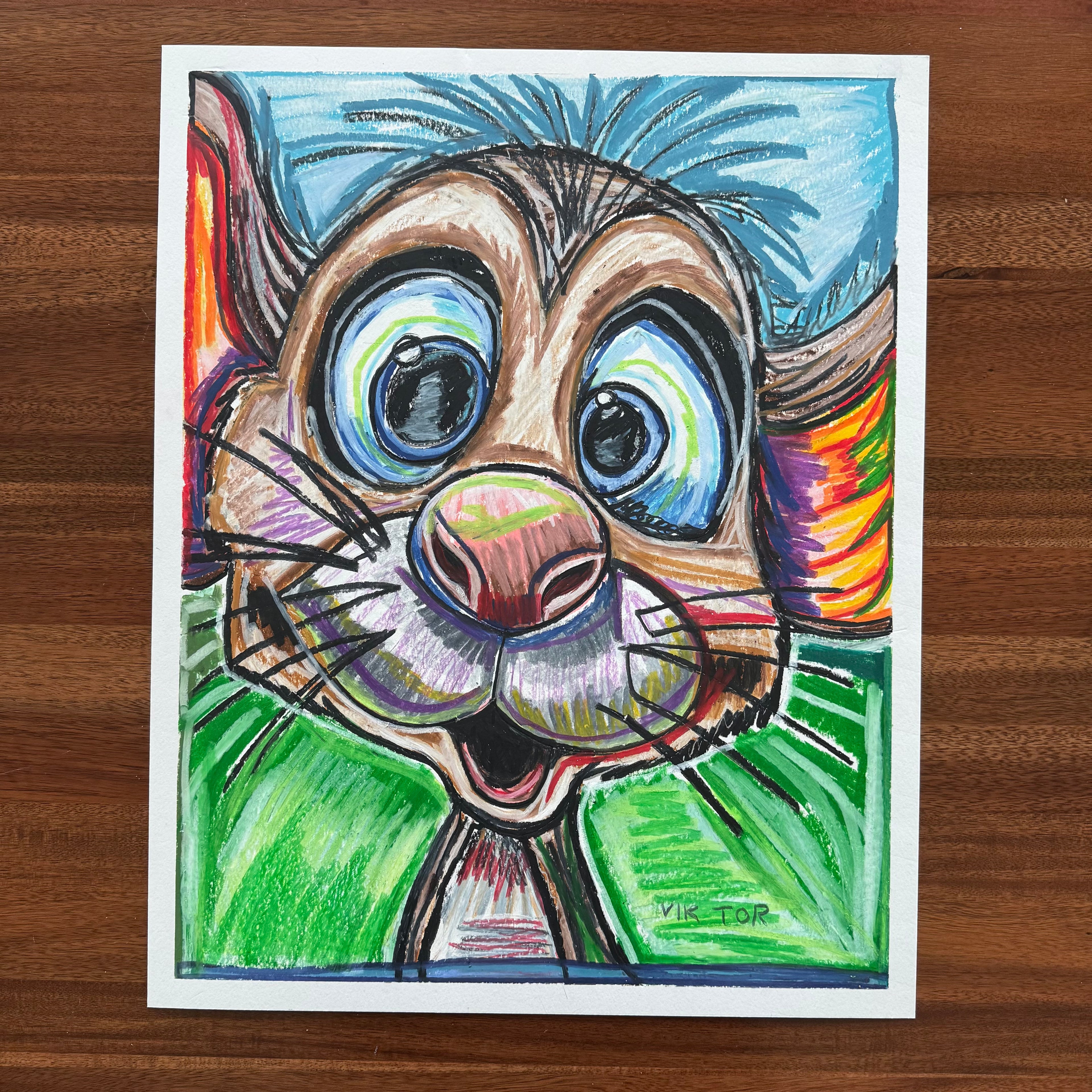 Big Smile  - ORIGINAL OIL PASTEL ARTWORK - 16x20”